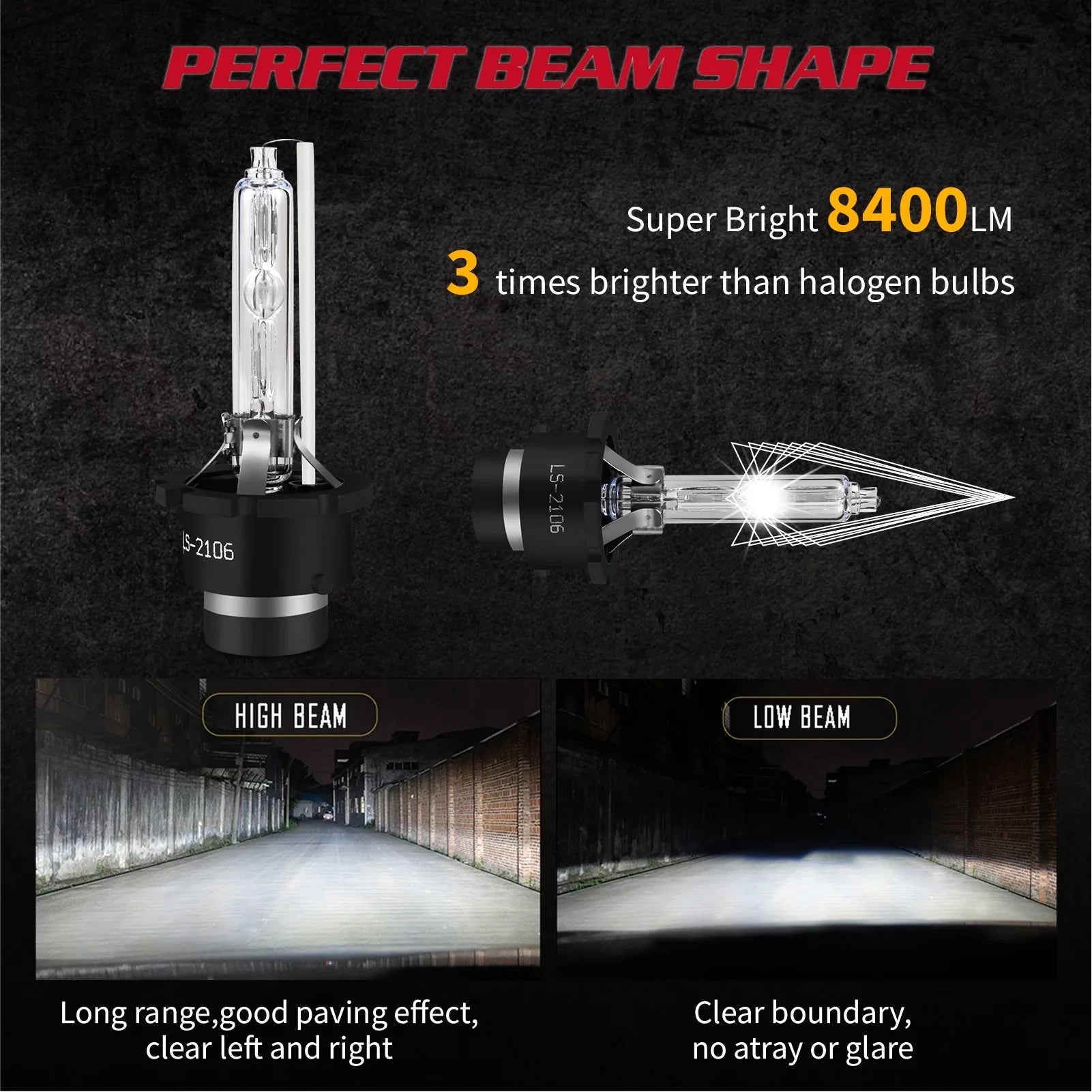2X  6000K White Hid Headlight Low Beam Bulbs for Lexus  2007 2008 2009 2010 2011 2012 2013 2014 2015