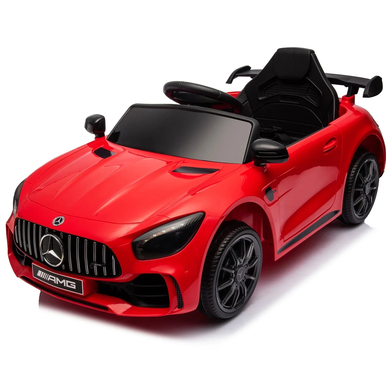 Dual Drive 12V 4.5Ah Sports Car - Red - 26.9 - Experience the thrill of driving our realistic Mercedes-Benz Sports Car!
