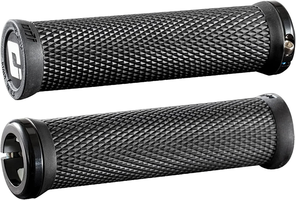 Elite Motion Grips - Black, Lock-On 130mm Length Flangeless Bike Bicycle