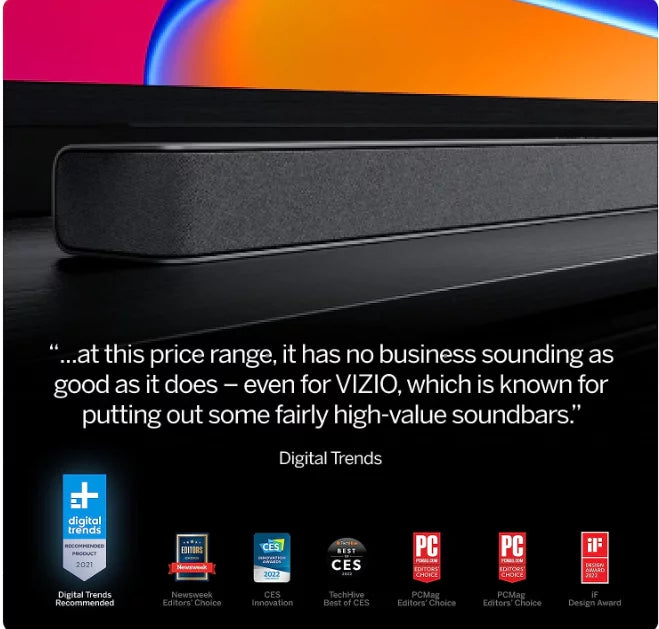 Open Box   All-in-One 2.1 Built in Subwoofers Immersive Sound Bar -