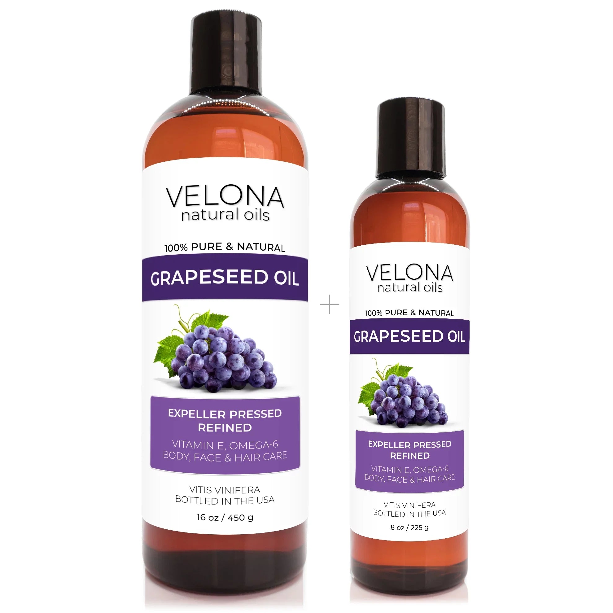 Velona Grapeseed Oil - 24 oz | 100% Pure and Natural Carrier Oil | Refined, Cold pressed | Cooking, Skin, Face, Body, Hair Care