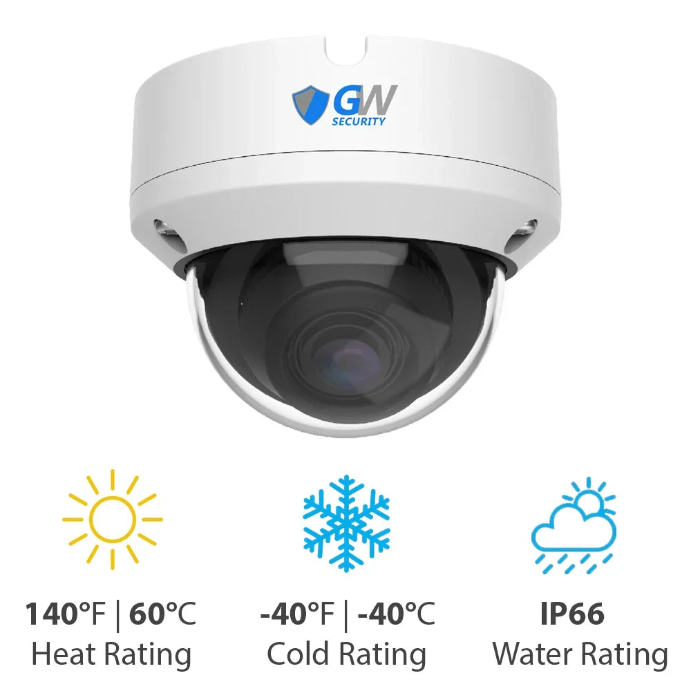Security 8MP 4K Security Camera System with  Face/Human/Vehicle Detection, 8 Channel  and 8 x 8MP Outdoor / Indoor -  Dome Camera, Smart  Alert & Playback