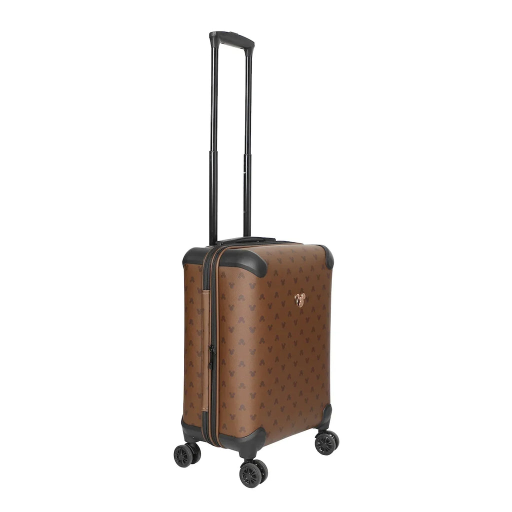 Disney Mickey Mouse Ears 22” Brown Rolling Luggage