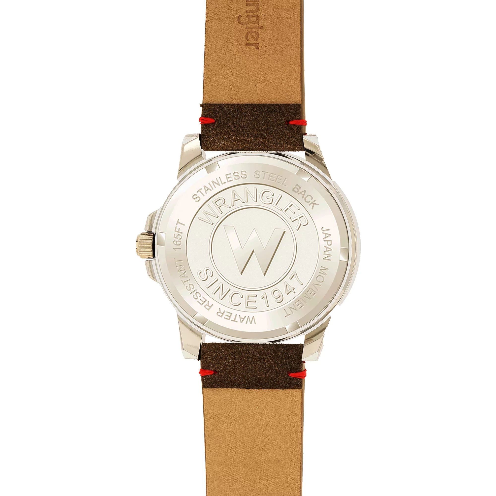 Wrangler 48mm Black Dial, Beige Strap Watch