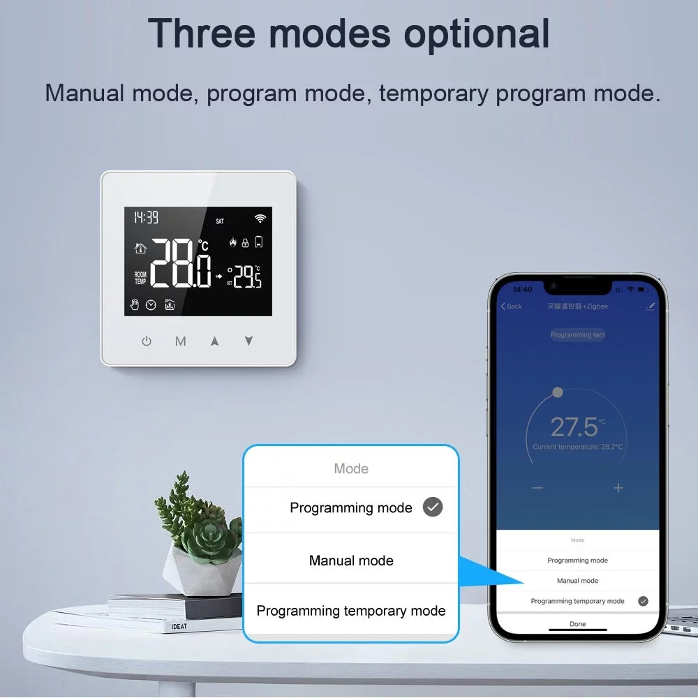 Pinnaco Intelligent Constant Temperature Controller for Water & Gas Boiler, Adjustable  Display, Compact Size Thermostat for Home Use