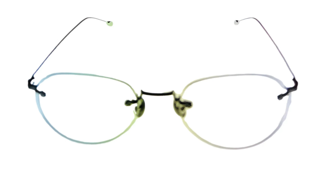 John Varvatos Rimless Round Mens Silver Metal Eyewear Frame . 53mm