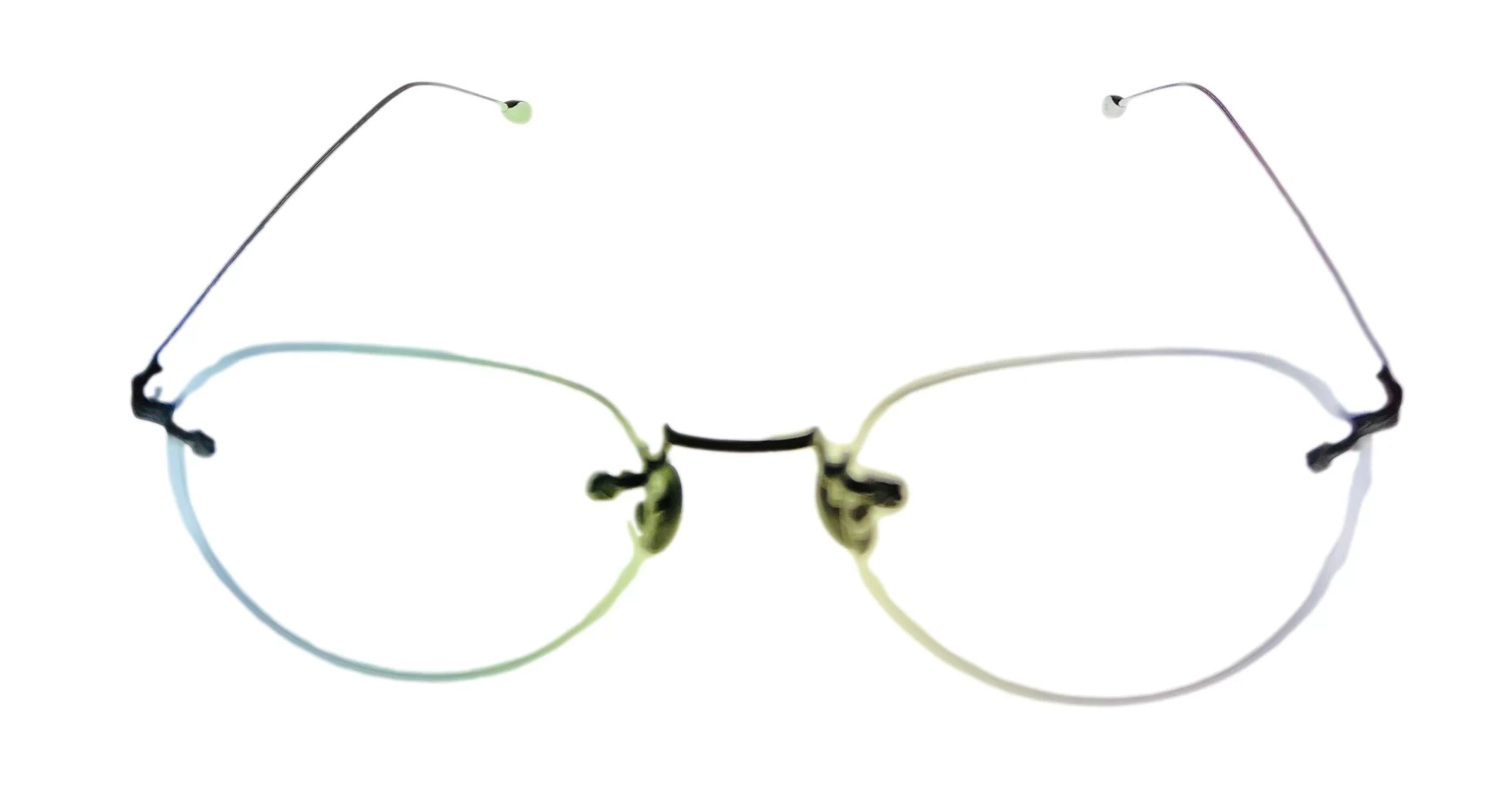 John Varvatos Rimless Round Mens Silver Metal Eyewear Frame . 53mm