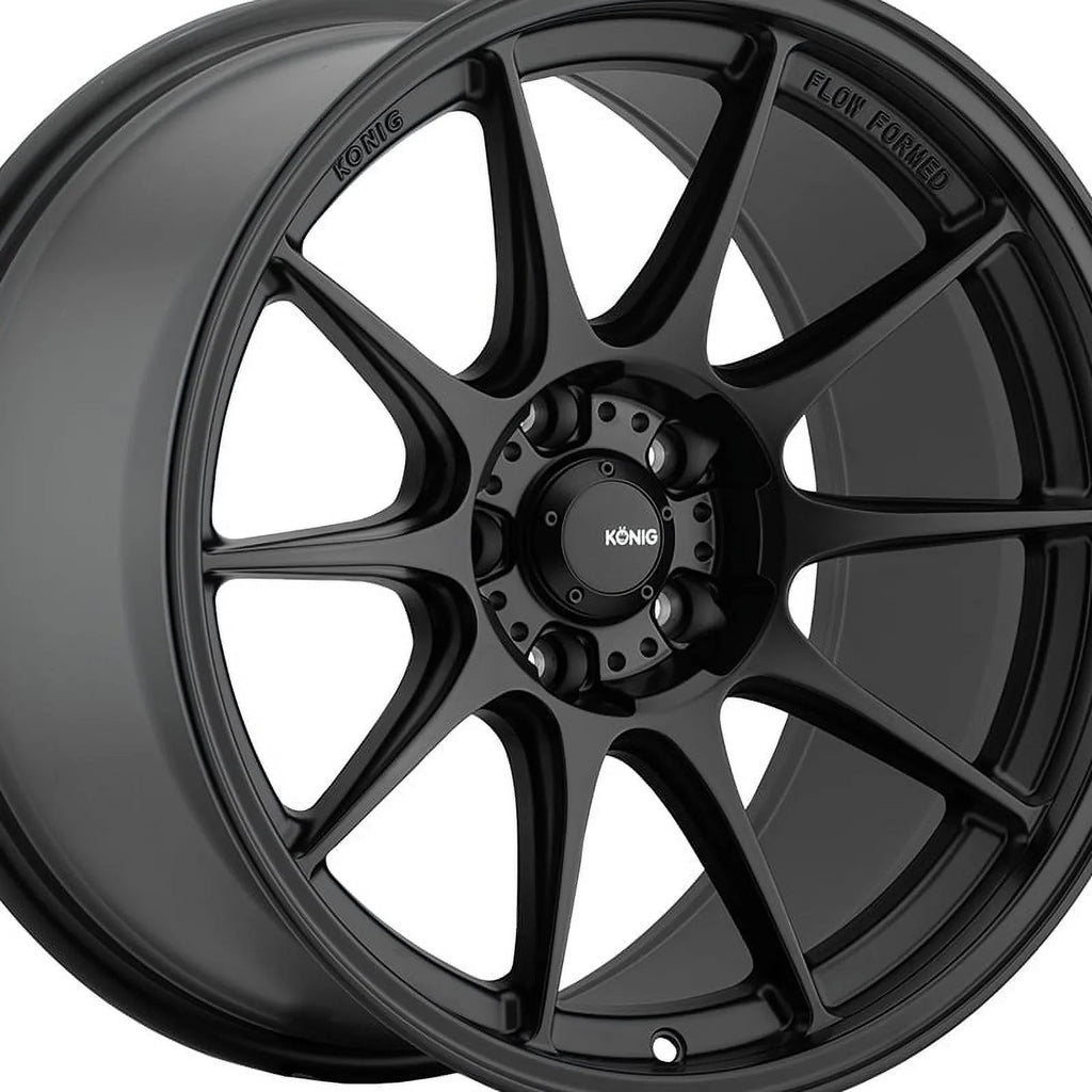 Konig 57B Dekagram 17x8 4x100 +45et Semi-Matte Black Wheel