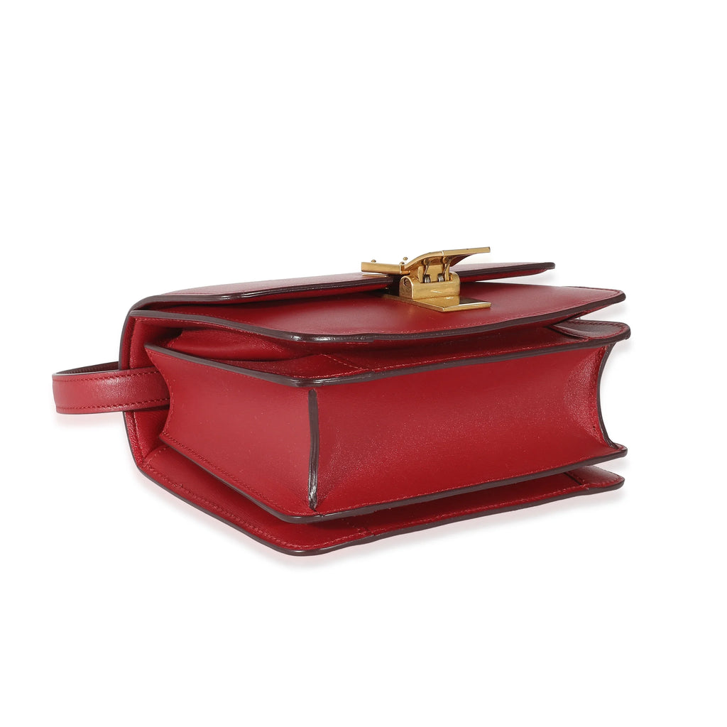 Celine Red Smooth Calfskin Small Classic Box Bag Pre-Owned