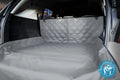 Bulldogology  Cargo Liner for Dogs - Heavy Duty Pet Trunk Cargo Cover - Dog Car Seat Cover Waterproof Nonslip - Dog Hair, Muddy Paws, Scratches Cover Protector for Cars Vans SUVs (-Large, Grey)