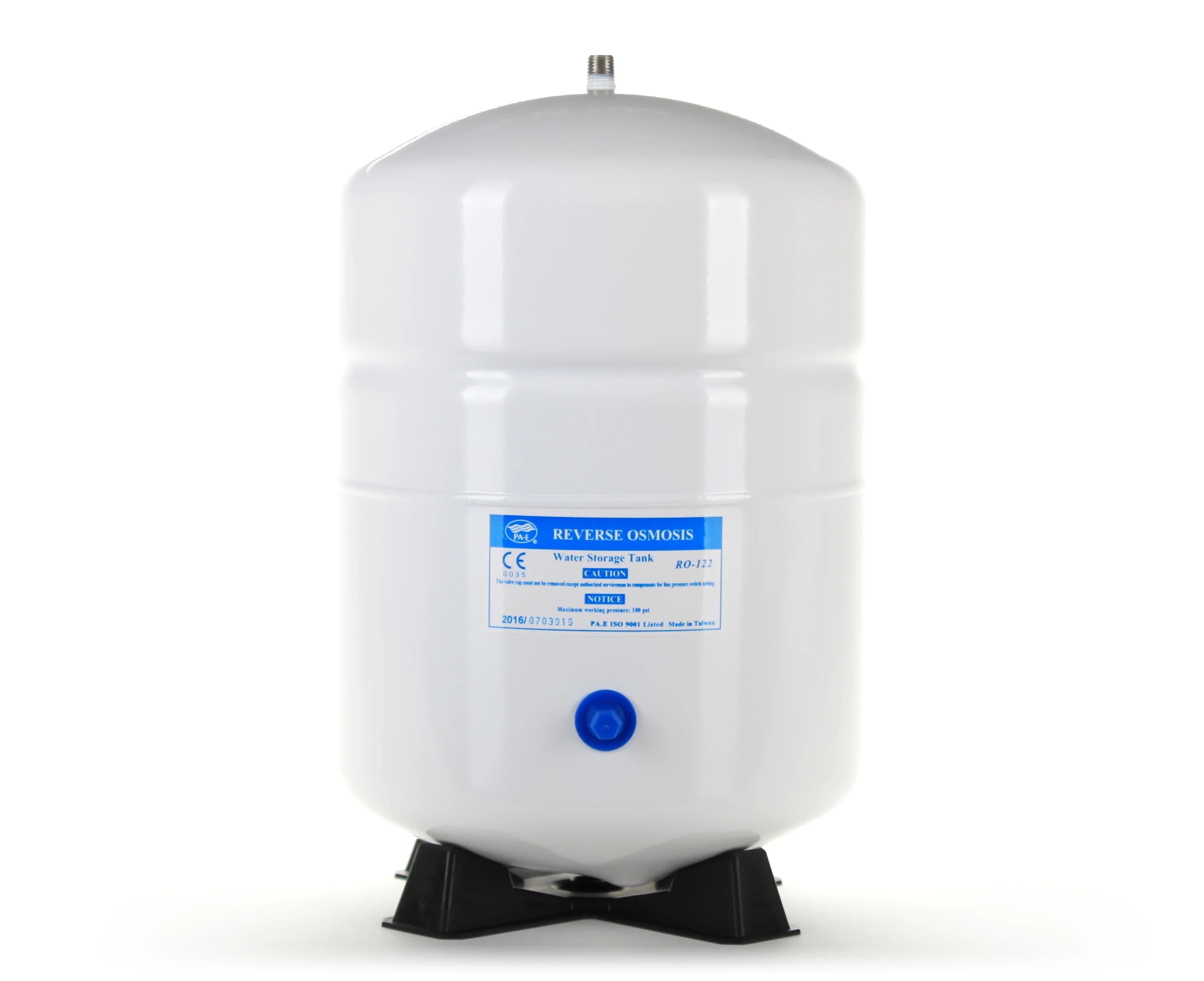 '-122- Hydronix 3.2 Gallon Stainless Steel Reverse Osmosis Storage Water Tank, Small Size - White, 1/4" Port