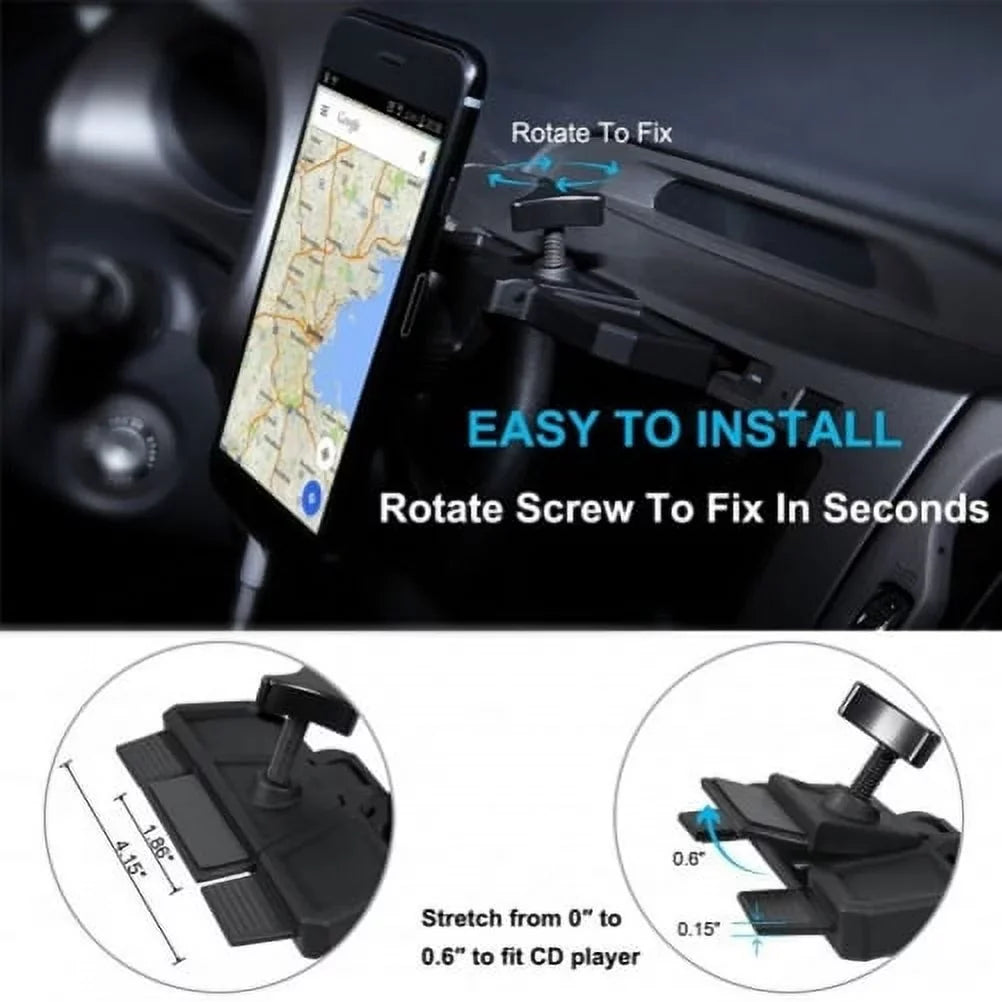 Slot Car Mount for Motorola Moto  (2020) Phone - Magnetic Holder Swivel Dock Strong Grip  Player Slot Strong Magnets
