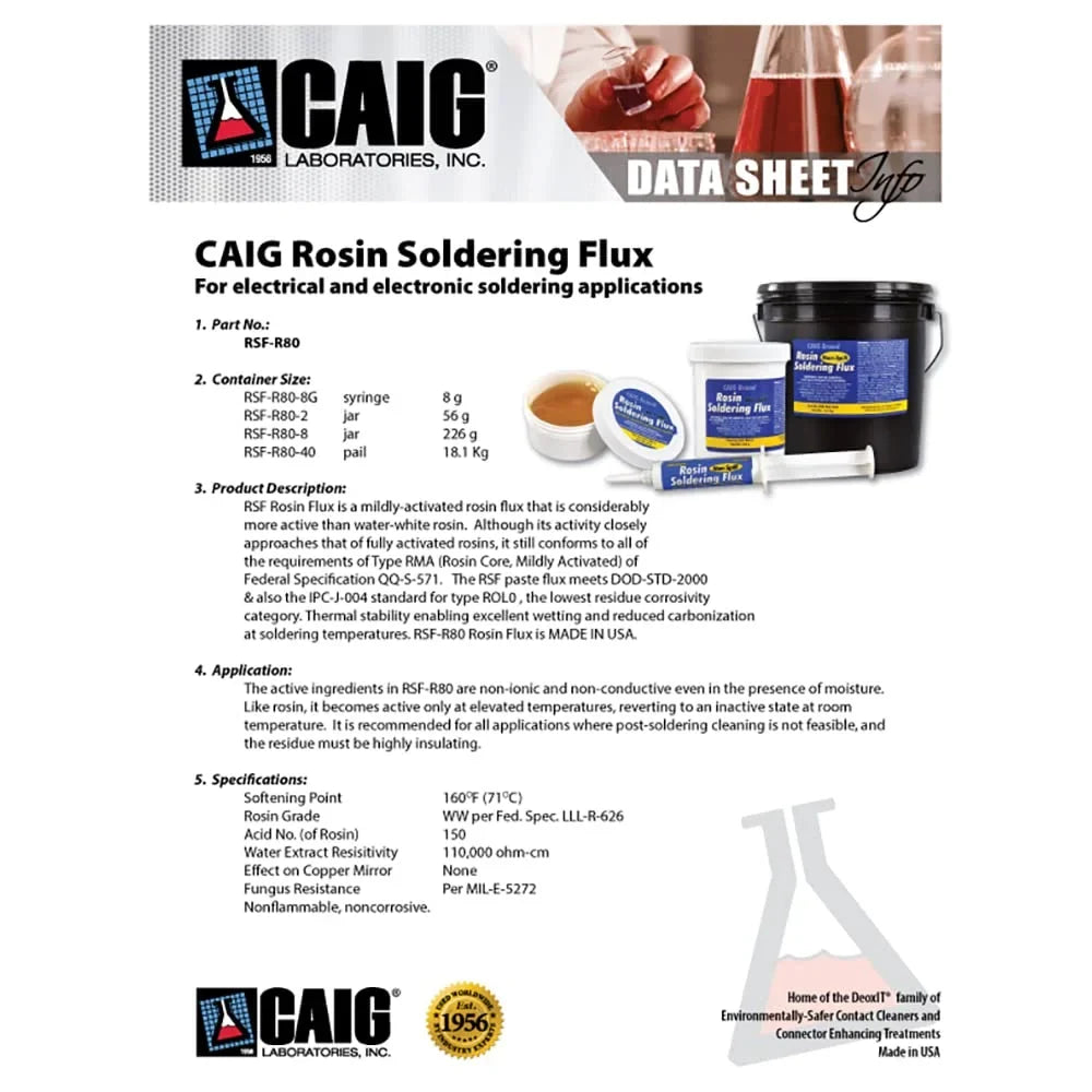 '--8G DeoxIT Rosin Soldering Flux Syringe 8g