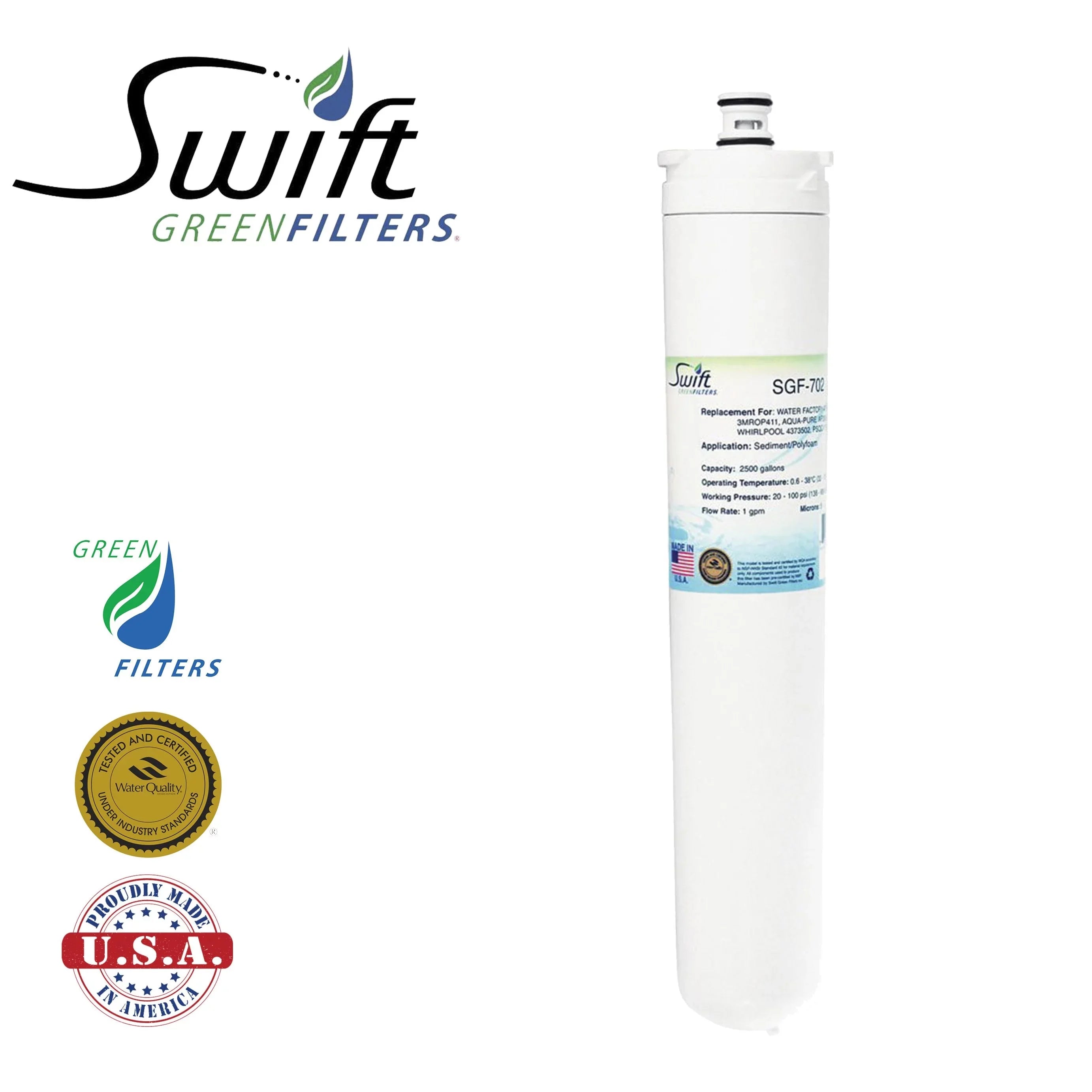 Swift Green's -702  Replacement For 3M Water Factory 47-55702G2