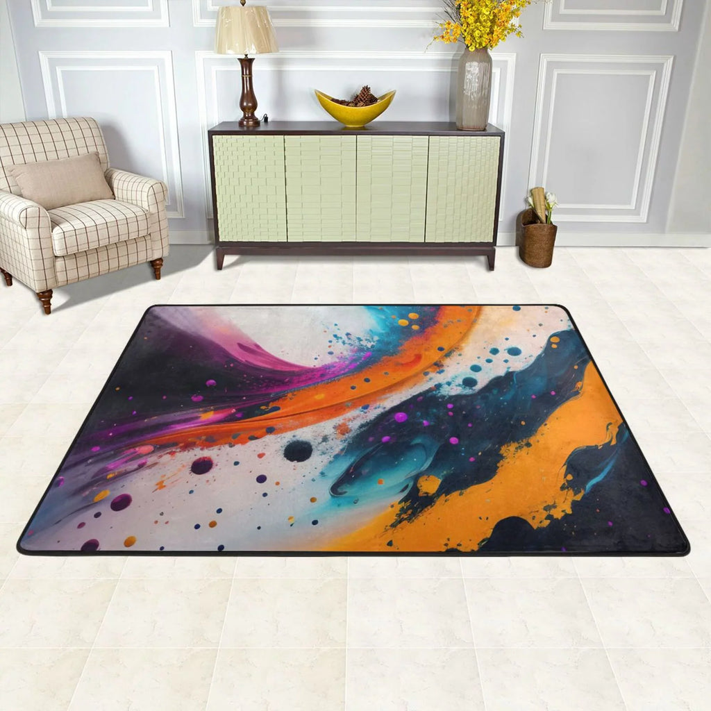 Fractal Blaze Texture Area Rugs Doormat Outdoor Entrance , Facecloth Non-slip Floor Mat Rug for Living Room Kitchen Sink Area Indoor 36"x24"