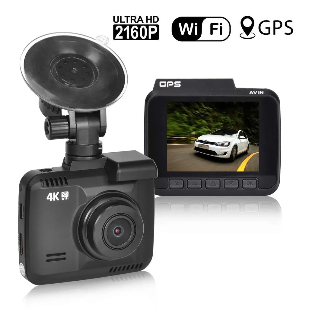 Iseebiz Dash Cam Built-in WiFi , 2160P 24FPS Driving Recorder Car Dashboard Cam, App View, Novatek Chip, , -Sensor, Motion Detect, 150° Wide Angle, Loop Record, Parking Mode