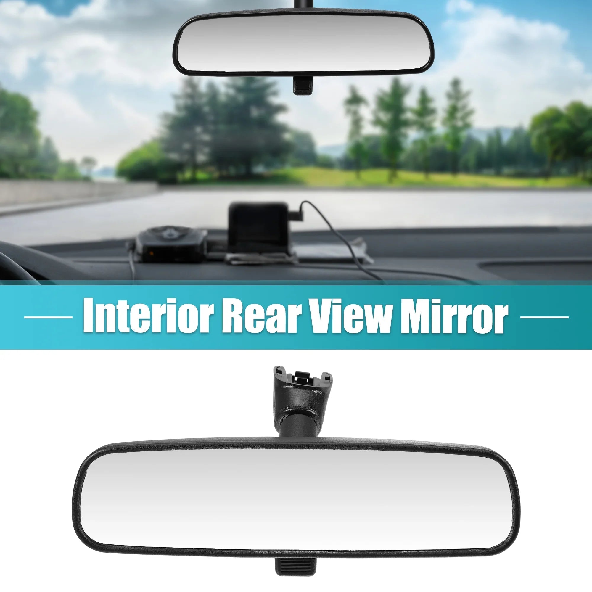 Unique Bargains Rear View Mirror Car Interior Inner Rearview Mirror Black No.963212DR0A for Nissan Altima 1993-2022