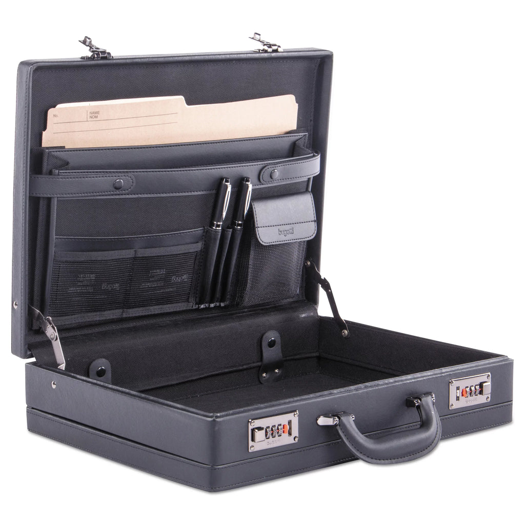 Expandable Attache Case, 13 x 3.5 x 18, Black