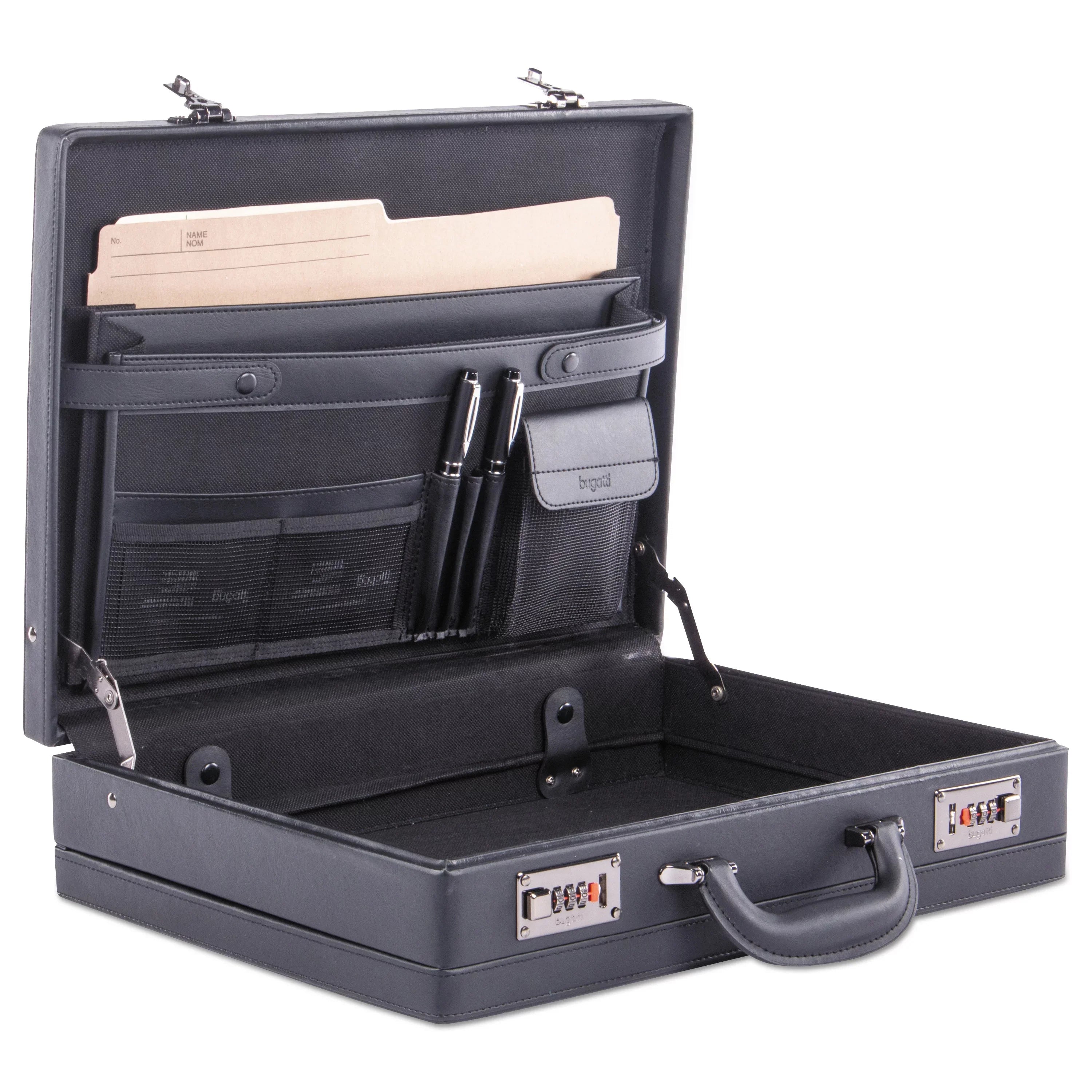 Expandable Attache Case, 13 x 3.5 x 18, Black