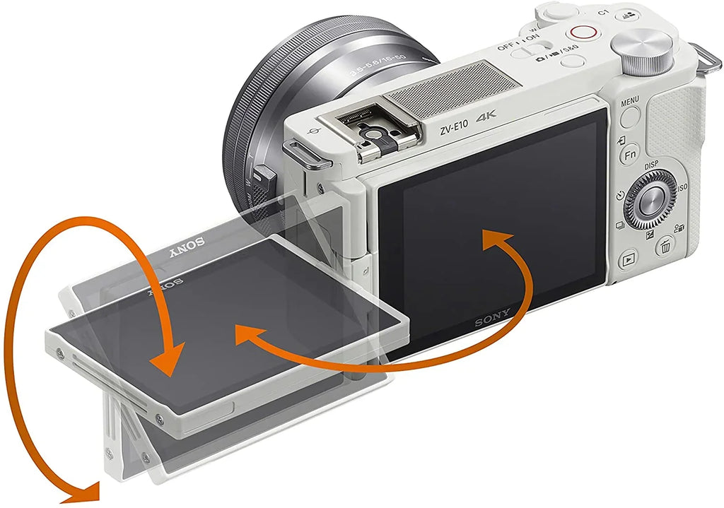 Sony  Alpha - - - Interchangeable Lens Mirrorless Vlog Camera Kit - White