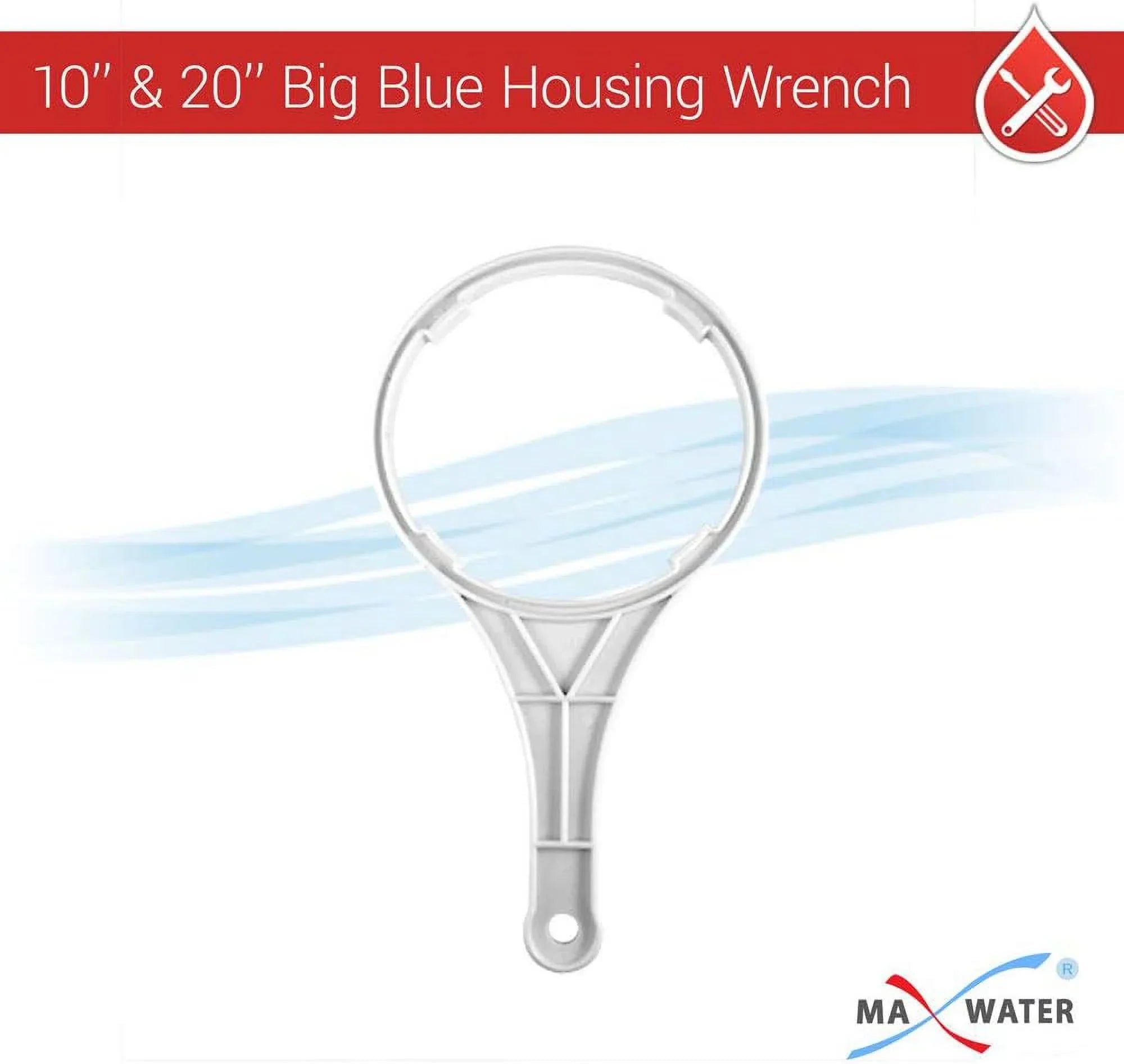 1 Pack 10"  Blue Whole House  System Filter Housing 1"  Brass Ports /Pressure Release, Pressure Gauge, Wrench  Bracket