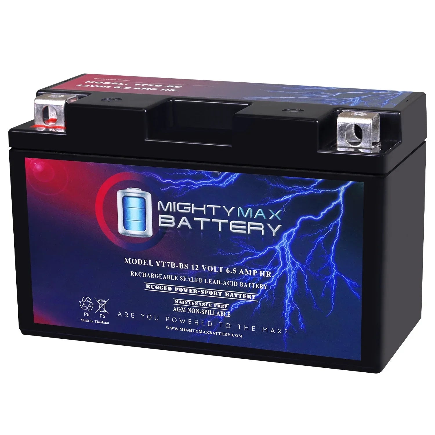 '- 12V 6.5AH Replacement Battery suitable with SigmasTek -  Powersport