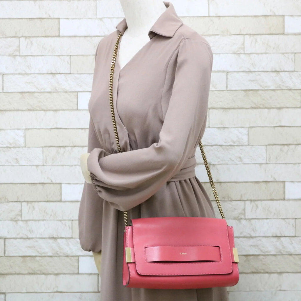 Pre-Owned Chloé Chloe Shoulder Bag Pink Women's Leather (Fair)