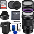 Sony   18-105mm f/4   Lens with Essential Accessory Bundle - Includes: Water Resistant Lens Pouch, SanDisk 32GB Memory Card, 3 Piece Multicoated  Filters with Case (,, ), Variable Neu