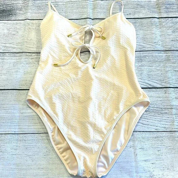 Sanctuary   Snake-Print Keyhole One-Piece Swimsuit,  -Large