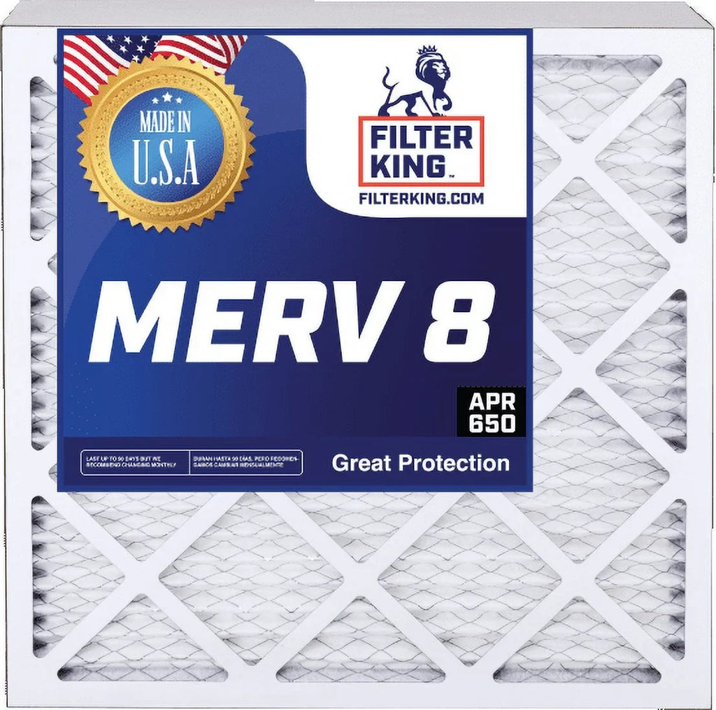 Filter King 20x20x4 Air Filter | 5- |  8  Pleated / Furnace Filters |    | Actual Size: 19.5 x 19.5 x 3.75"