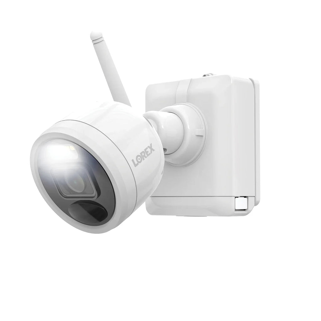 Lorex 2K 4.0- 8-Camera-Capable 32-  System with 4 Outdoor Wi-Fi Battery Security Cameras, White, -4AA4-, -4AA4-