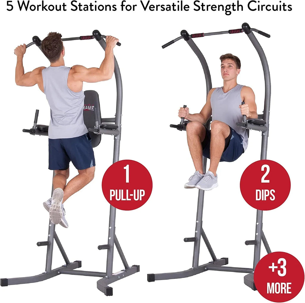Fitness Power Tower, Gym Equipment For Home, Indoor Workout Equipment, Multi-Use Pull-Up Bar Station