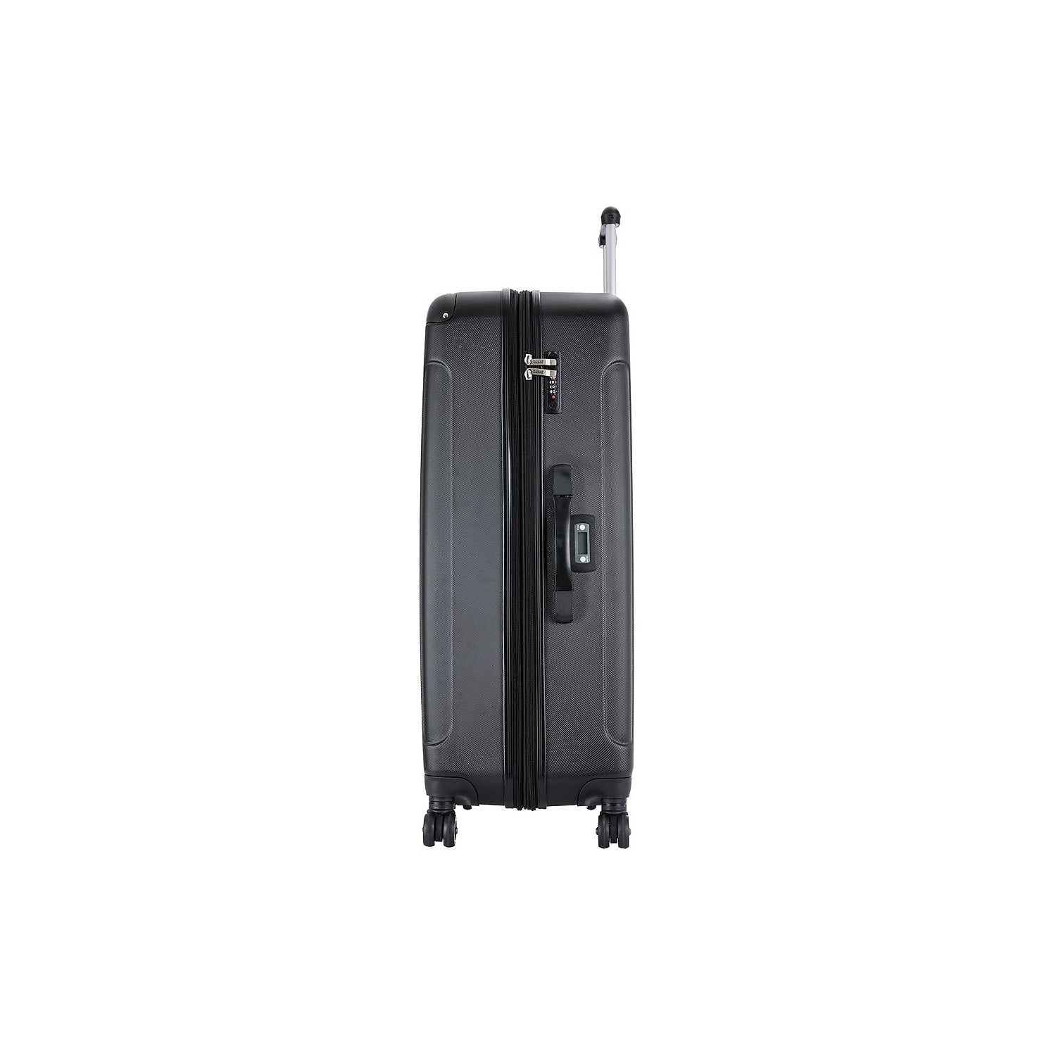 Plastic 4-Wheel Spinner Luggage Black (-)