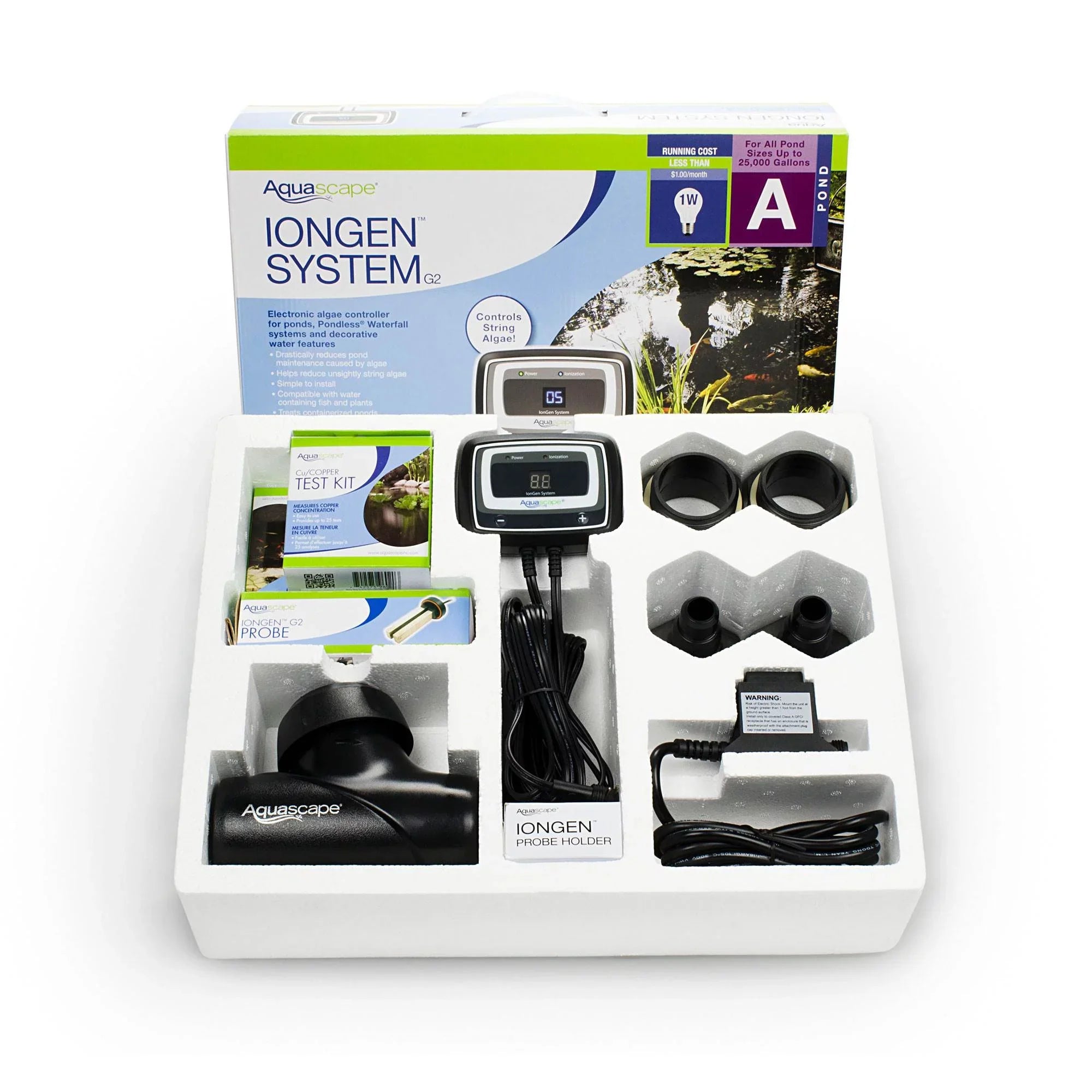 Aquascape 95027 IonGen  Natural Chemical Free Auto Pond Algae Control System