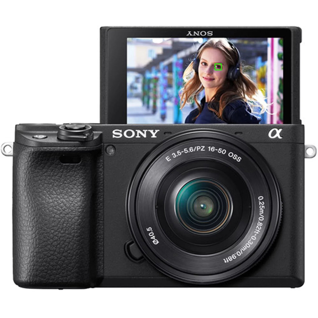 Sony Alpha a6400 Mirrorless Digital Camera with   16-50mm  Lens, 64GB SanDisk Card, Tripod, Case, ZeeTech Accessory Bundle