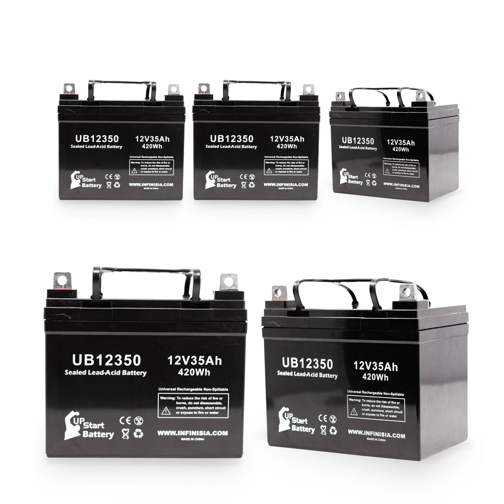 5x Pack - Compatible Topaz 850 Battery - Replacement  Universal Sealed Lead Acid Battery (12V, 35Ah, 35000mAh,  Terminal, , )