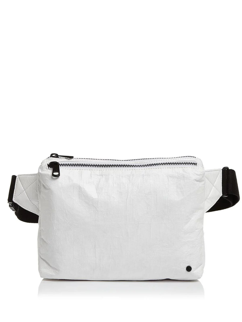 Women's White Webster Buckle Adjustable Strap Belt Bag Purse