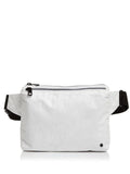 Women's White Webster Buckle Adjustable Strap Belt Bag Purse