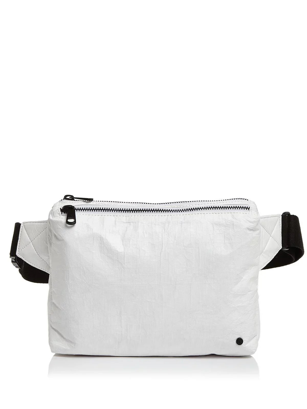 Women's White Webster Buckle Adjustable Strap Belt Bag Purse