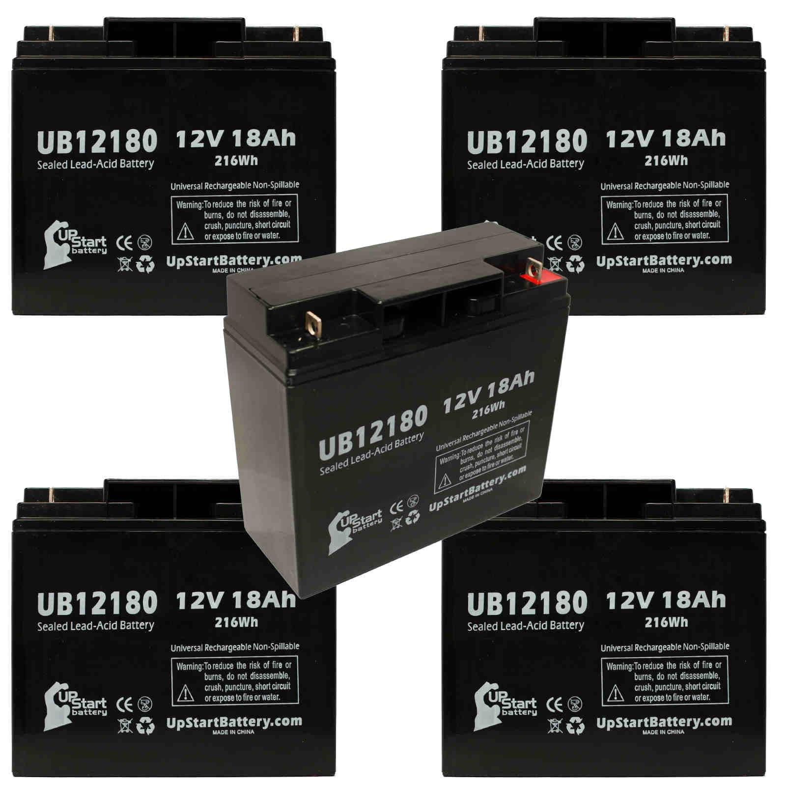 5x Pack - Compatible General Power  Battery - Replacement  Universal Sealed Lead Acid Battery (12V, 18Ah, 18000mAh,  Terminal, , )