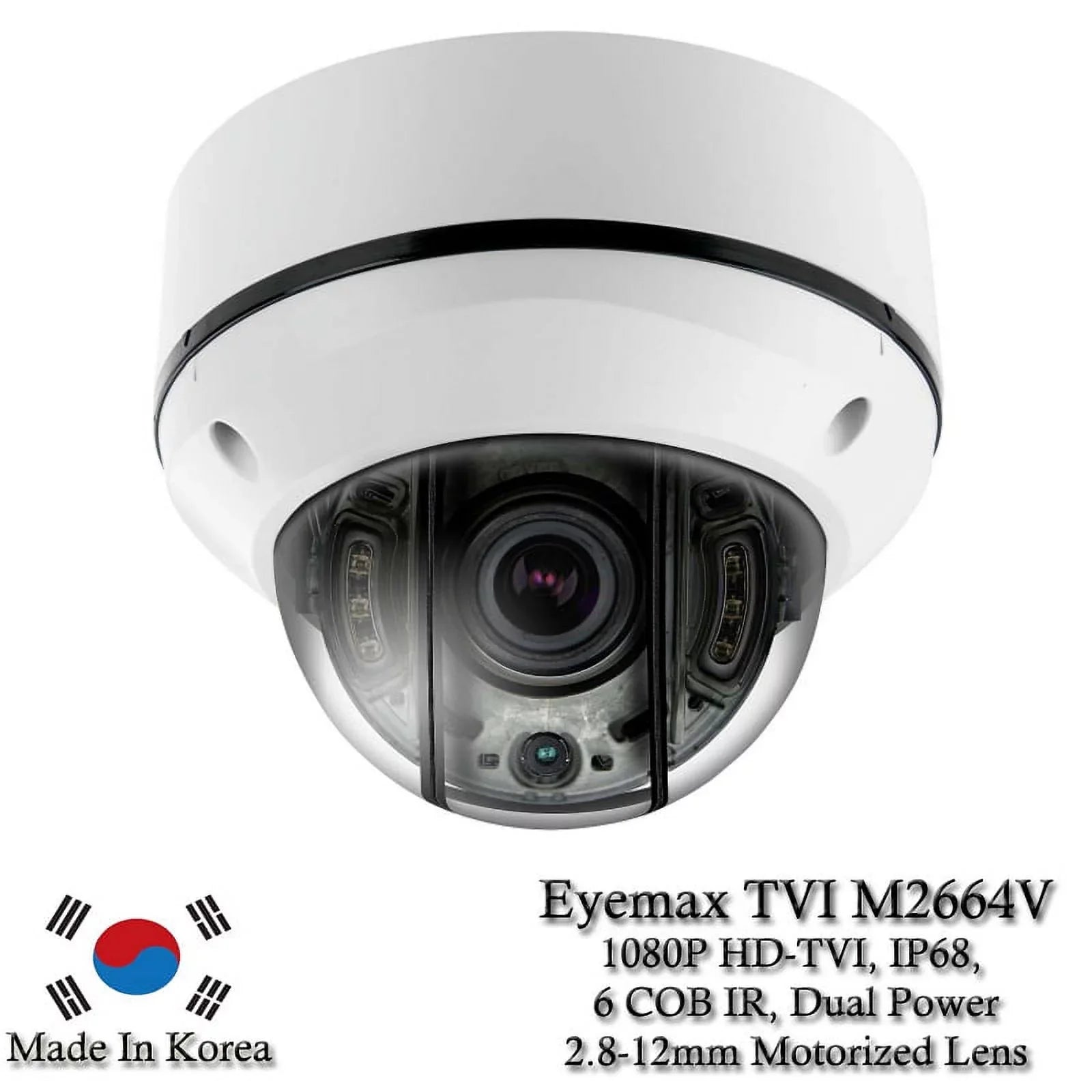 Eyemax Storm Series - 1080P - Vandal   Camera 2.8-12mm Dual Power, Motorized ( Made In Korea )