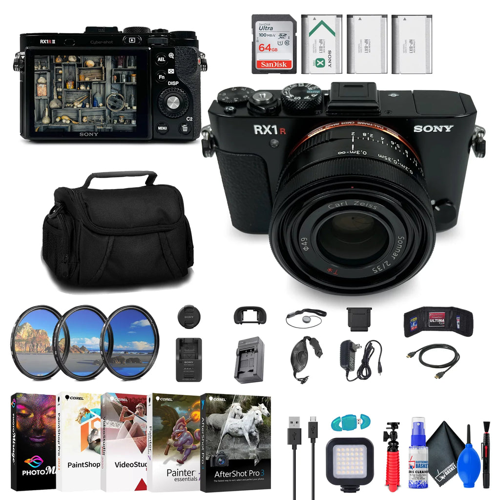 Sony Cyber-shot -  Digital Camera + Filter Kit + 64GB Card + More