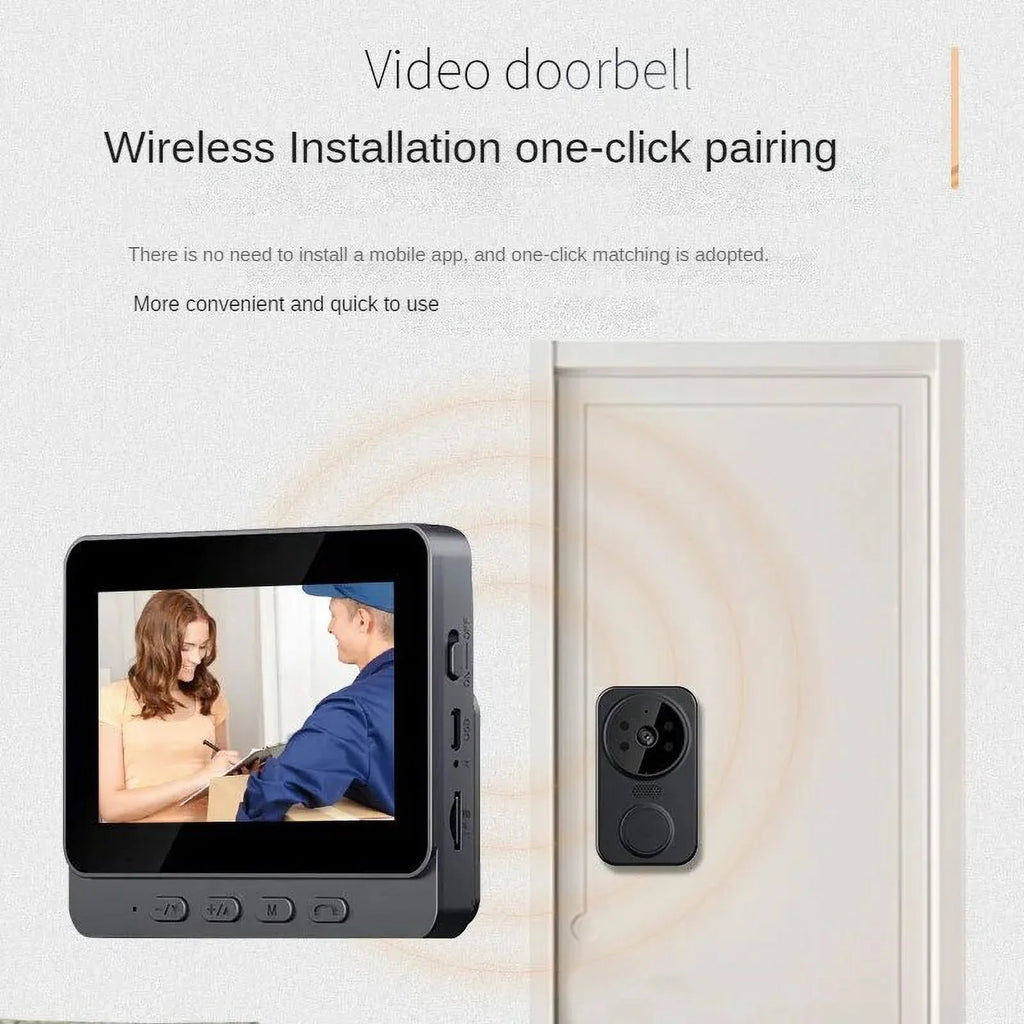 video doorbell 4.3-inch home smart life 2.4G wireless video two-way intercom doorbell monitoring