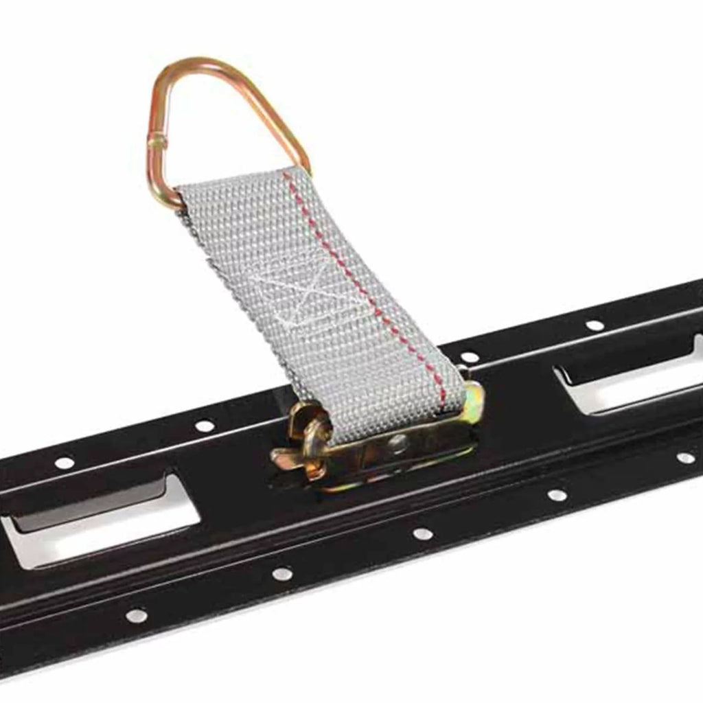 " Cargo Mall Four 8-ft -Track Rails, Vertical Powder Coated TieDowns | Long Heavy Duty Steel Etrack Rails for Trucks, Trailers"