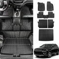 Floor Mats Compatible with 2019-2023 Jeep Cherokee Cargo Liner Trunk Mat  All Weather Back Seat Cover Protector 2022 Cherokee Accessories (Trunk Mat+Backrest Mats+Floor Mats)