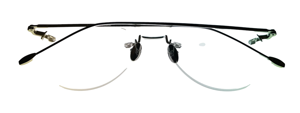 John Varvatos Rimless Round Mens Silver Metal Eyewear Frame . 53mm
