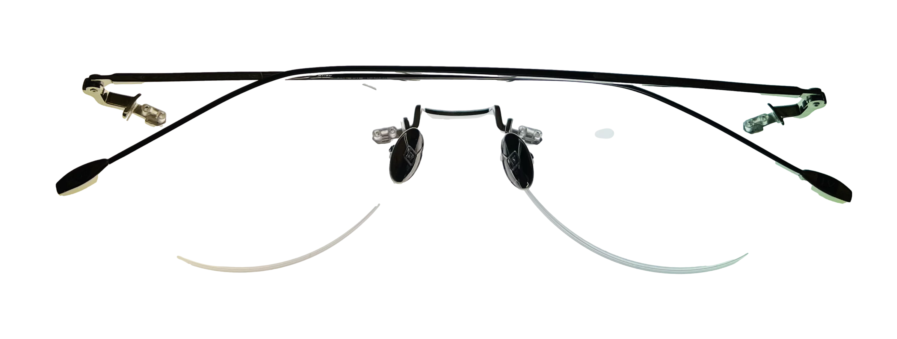 John Varvatos Rimless Round Mens Silver Metal Eyewear Frame . 53mm