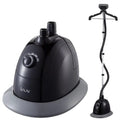 '- 1500W Standing Full-Size Garment Steamer with 360 Swivel Multi-Hook Hanger and 4 Steam Settings, Black