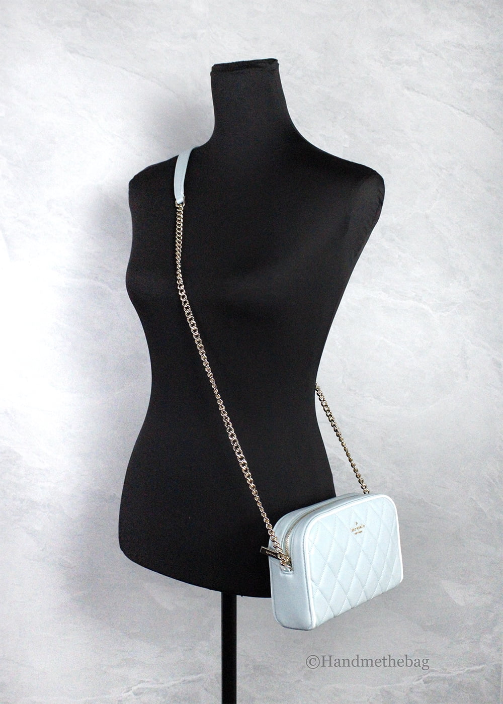 Kate Spade Carey Mini Wild Sage Quilted Smooth Leather Camera Crossbody Bag