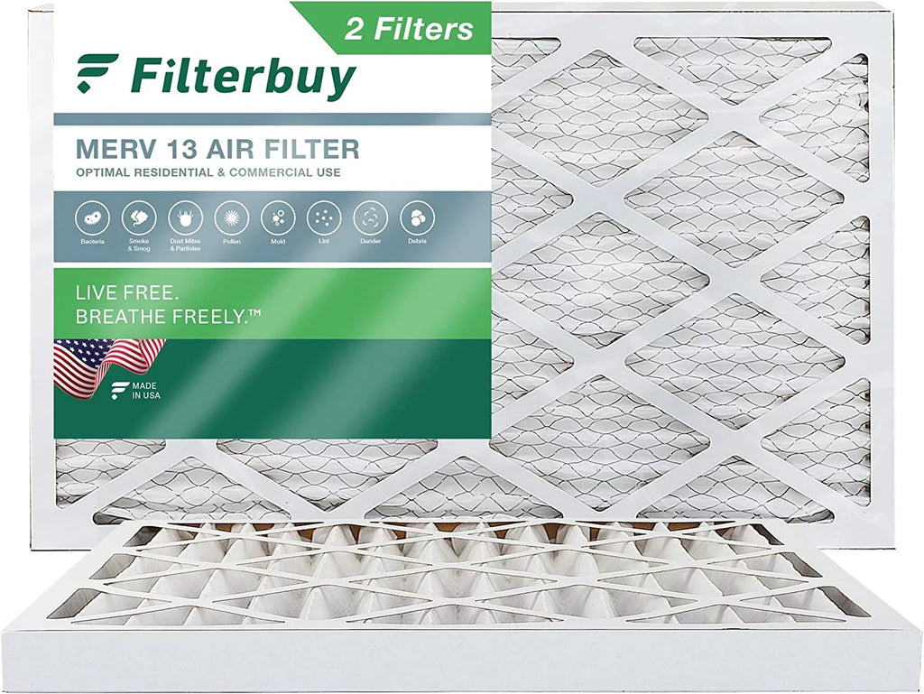Filterbuy 8x24x2  13 Pleated   Furnace Air Filters (2-Pack)